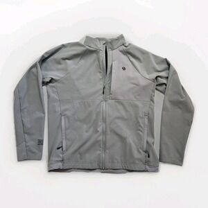 Mountain Hardwear Men's XL Softshell Full Zip Jacket Grey Outdoor Hiking Coat